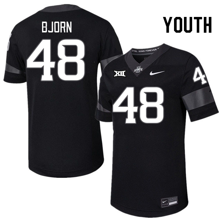 Youth #48 Jack Bjorn Iowa State Cyclones College Football Jerseys Stitched-Black